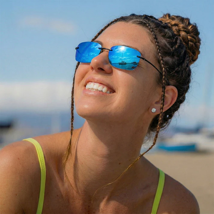 AeroFit RX052 Rimless Polarized Sunglasses | UV400