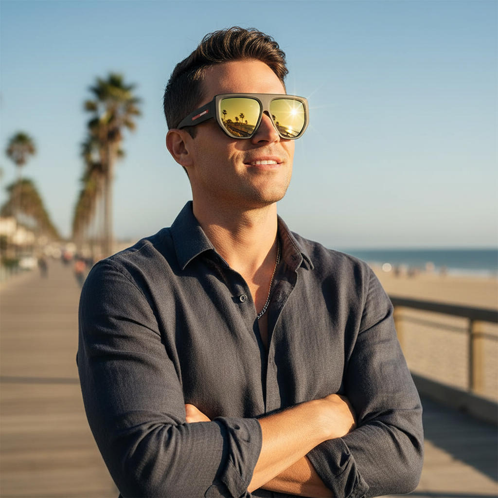Vintage Oversized TR90 Polarized Sunglasses