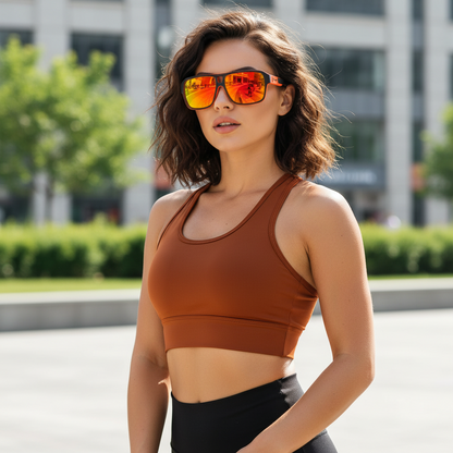 Oversized Mirror Square Sunglasses