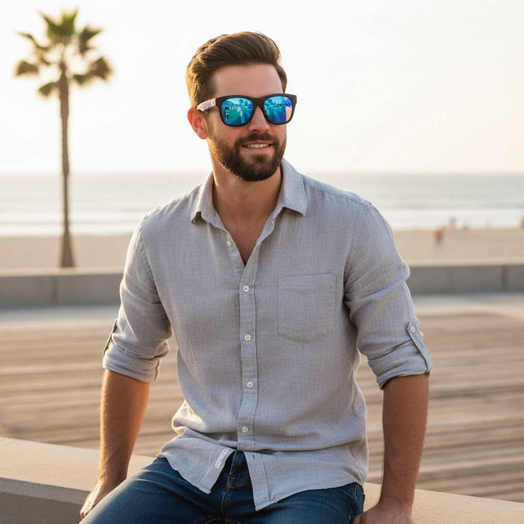 Oversized Polarized Square Fishing Sunglasses
