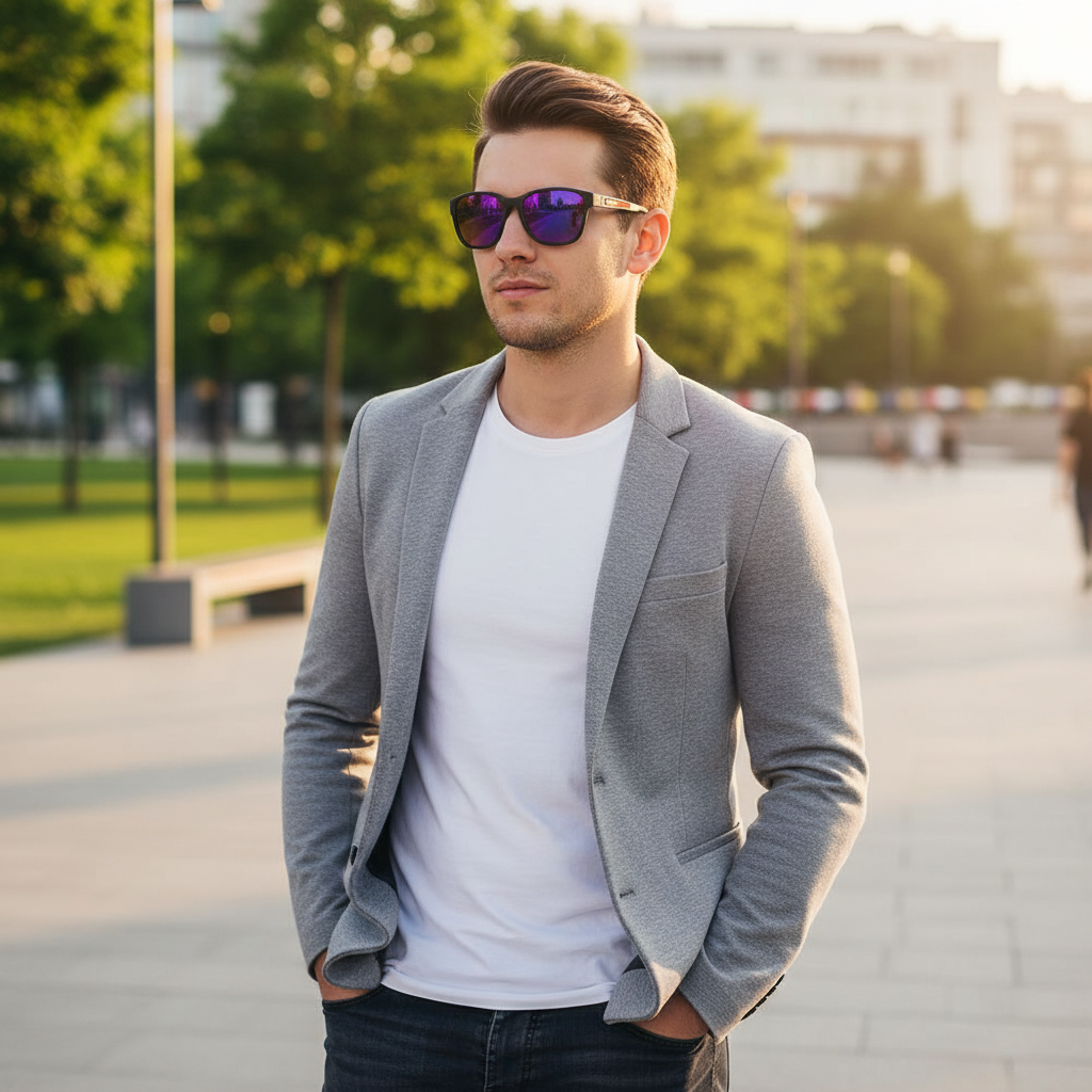 TR90 Photochromic Polarized Square Sunglasses