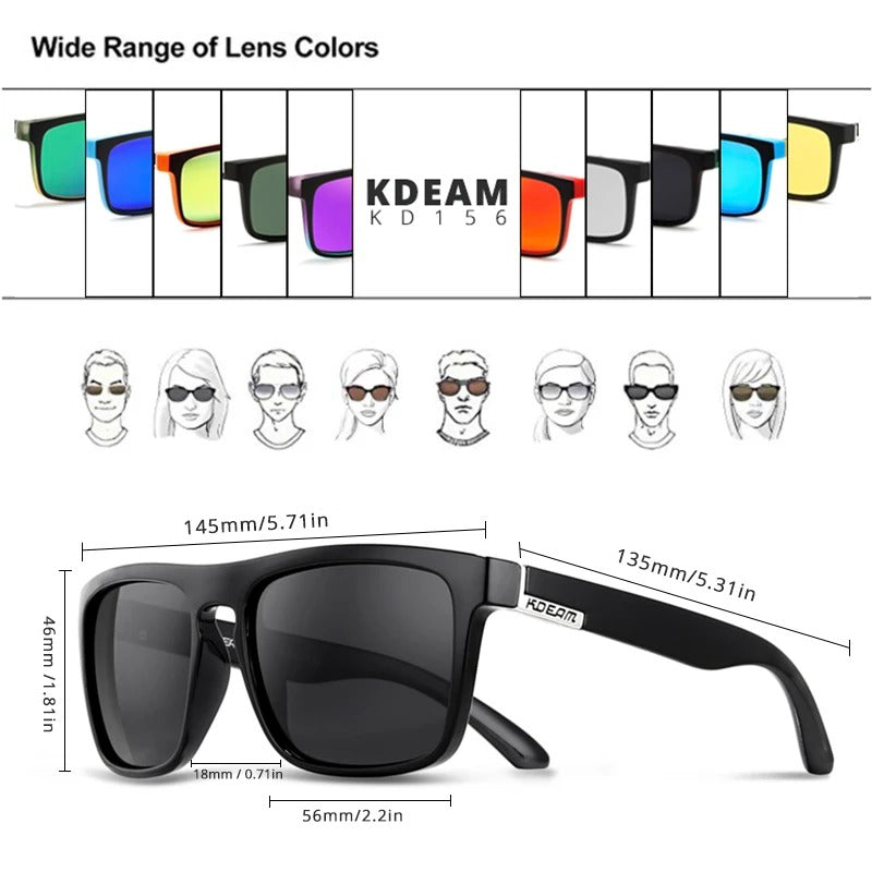 Sports Polarized Square Fishing Sunglasses